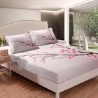 Feelyou Girls Sheets Queen Cherry Blossom Floral Bed Sheet Set For Kids Women