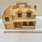 Vtg Melissa Doug Fold   Go Dollhouse Furniture Dolls Wooden Portable Montesori