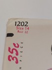 Simplicity 1202 Blouse Shirt Sewing Pattern Ladies 14 Vtg 50s Uc Scalloped Scoop