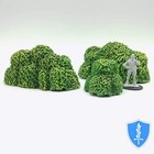 Verdant Bushes X3 - Monster Fight Club D d Pathfinder Painted Scenery