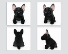 French Bulldog Stuffed Animal Realistic White Dog Plush Toy Puppy Doll Toy