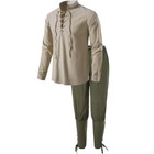 Men s Medieval Renaissance Pirate Shirt   Ankle Banded Pants 2-piece Costume Set