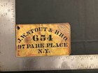 Lot 7 Antique Brass Crate Shipping Stencils New York Advertiser Store Signs