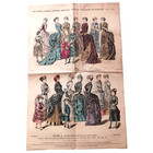 Antique Young Ladies Journal Apr 1883 Color Paris Fashion Plate No  15