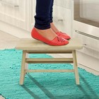 Durable Bamboo Step Stool For Kitchen   Bathroom- Kids Toddlers Adults Friendly