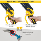 6   Mini Handheld Electric Chainsaw Cordless Chain Saw Wood Cutter With Toolbox