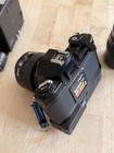 Nikon Em Black 35mm Slr Film Camera Body W  35-70mm   135mm Lenses  Sb-7