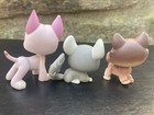 Lps Littlest Pet Shop Dogs   Chinchilla Lot Authentic Original Hasbro Puppy
