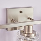 3 Light Bathroom Light Fixtures Mirror Vanity Lighting Fixtures  Brushed Nickel