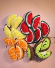 Cute Crochet Fruit Slice Keychain Handmade Bag Charm Accessories