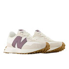 New Color   Newbalance Women s 327 Linen With Sea Salt And Dark Ice Wine Sneaker