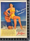 1942 Jantzen Swim Suits More Sirens Needed Man Lifting Woman Wwii Print Ad