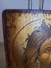 Vtg Byzantine Icon Of St John The Baptist Hand Painted On Old Wood 