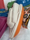 Vintage Mcdonald   s Happy Meal Containers Lot Flying Saucers Trains Boats Sticker