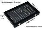 Necklace Organizer Box Premium 20 Hooks Velvet Necklace Display Jewelry Tray Us