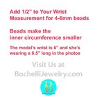 Stretch Or Clasp 5mm 4mm 14k Solid Yellow Or Rose Gold Bead Bracelet