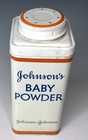 Johnson   s Baby Powder Tin Metal Can 9oz Open   Near Full Vintage Johnson