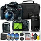 Canon Eos Rebel T7 Dslr Camera With 18-55mm And 75-300mm Lenses   Bag    More