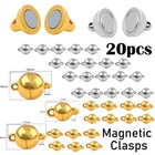 20 X Round Strong Magnetic Clasps For Bracelet Necklace Jewelry Making Findings