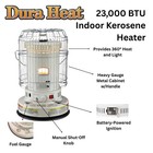 Dura Heat Convection Kerosene Heater  23 800 Btu  Indoor Portable Heater-dh2304s