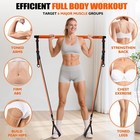Kutize Pilates Bar Kit With Resistance Bands For Women Men Full Body Workout