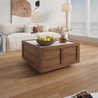 Farmhouse Coffee Table With 2 Storage Drawers Living Room Square Center Table