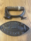 Antique Sensible No  2 Cast Iron Sad Iron W 1887 Patent Wood Handle N r s    Co
