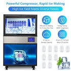 110lb Built-in Commercial Ice Maker Stainless Steel Bar Restaurant Cube Machine
