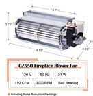Gz550 Gz552 Ep62-1 Replacement Fireplace Blower Fan For Continetal  napoleon