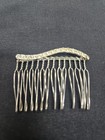 Vintage Rhinestone Hair Combs  pair   Silver-tone