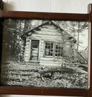 Wood Framed Vintage Photographs  2  Cabins In The Woods 8 X 10 Inches