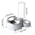 Dog Automatic Feeder And Water Dispenser Cat Pet Drinking Fountain 