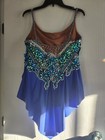 Blue Figure Dress Embellished In Crystals  adult Size  M 
