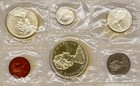 1965 Canada Set Of 6 Uncirculated Coins 4 Silver In Ogp