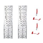2pcs Atv Utv 7 5  Aluminum Folding Loading Ramps For Truck Motorcycle Lawn Mower