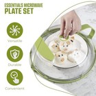 Microwave Splatter Transparent Cover Plate Food With Water Tank 