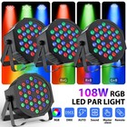 4x108w Rgb 36led Par Can Stage Light Dmx Strobe Beam Wash Dj Disco Party Light