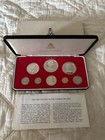 1982 Cayman Islands 8 Coin Proof Set With Case - 4 Silver Coins