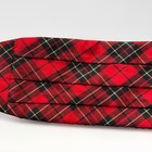 Vintage Brandon Michael Cummerbund Red W Black And Yellow Plaid Tartan Wool