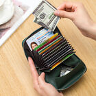 Rfid Blocking Zipper Wallet Unisex Credit Card Holder Compact Travel Card Case
