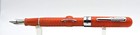 Conklin Coral orange Chased Mark Twain Crescent Fill Fountain Pen Stub Nib New
