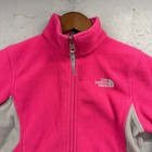The North Face Fleece Jacket Girls Small 7 8 Pink Full Zip Mock Neck Activewear