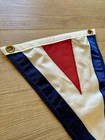 Vintage The Lake George Club Ny 1984 Burgee Yacht Flag - Nylon Brass Grommets
