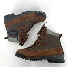 Vintage Tecnica Gore-tex Brown Hiking Boots With Suede   Canvas Uppers