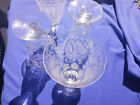 Vintage Antique Etched Crystal Parfait Cocktail Glasses  Etched  Set Of 4