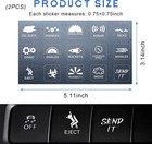 2 Pcs Novelty Stickers For Car Or Truck Unused Buttons  Funny Interior 2 Pcs 