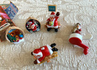  5  Vintage Kinder Surprise Toy Fanta Mini Christmas Santa Clause Figures