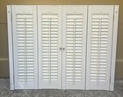 28  Tall X 35  Wide White Interior Louver Plantation Window Shutters