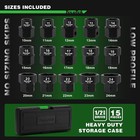 15-piece 1 2-inch Drive Metric Low Profile Impact Socket Set  Stubby Socket Set 