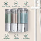 Shampoo And Conditioner Dispenser 3 Chamber No Drill Shower Soap Dispenser Wall